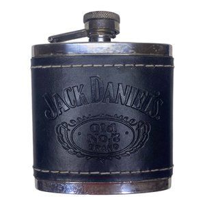 Vintage Jack Daniels Old No. 7 Brand Stainless Steel Flask 5 oz